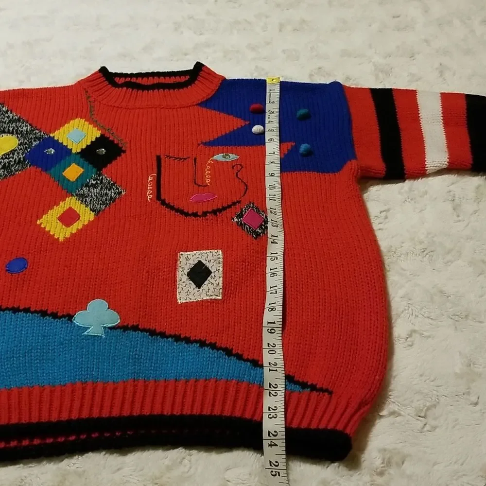 Vintage Adrian Spencer Sweater Womens Size Medium Festive Holiday Winter
